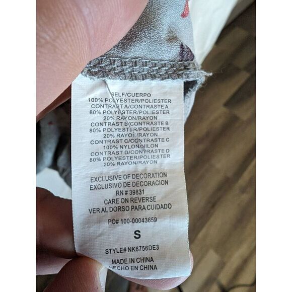 Rewind Floral 3/4 Sleeves Scoop Neck Blouse Women's Small - Picture 5 of 5